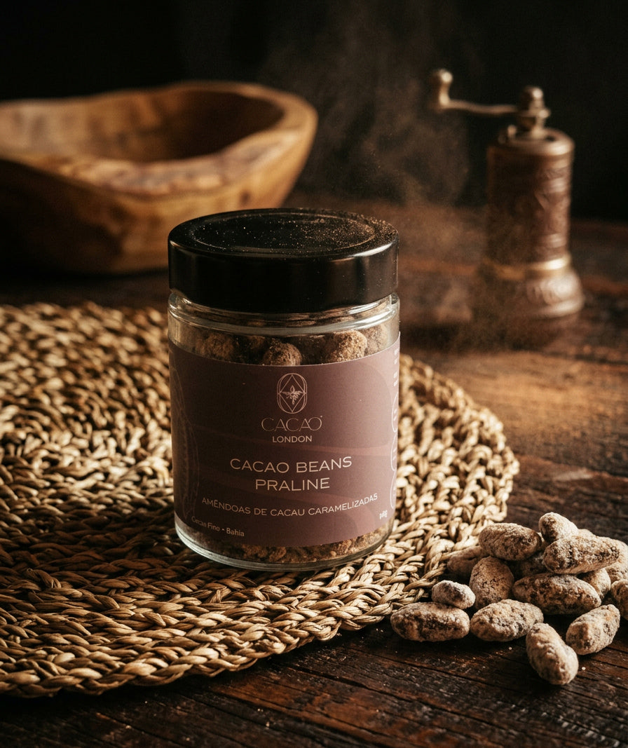 Amêndoas de Cacau Caramelizadas 140g